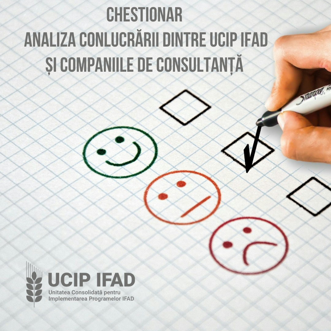 Invitatie la completarea chestionarului privind analiza conlucrării dintre UCIP IFAD și companiile de consultanță locale