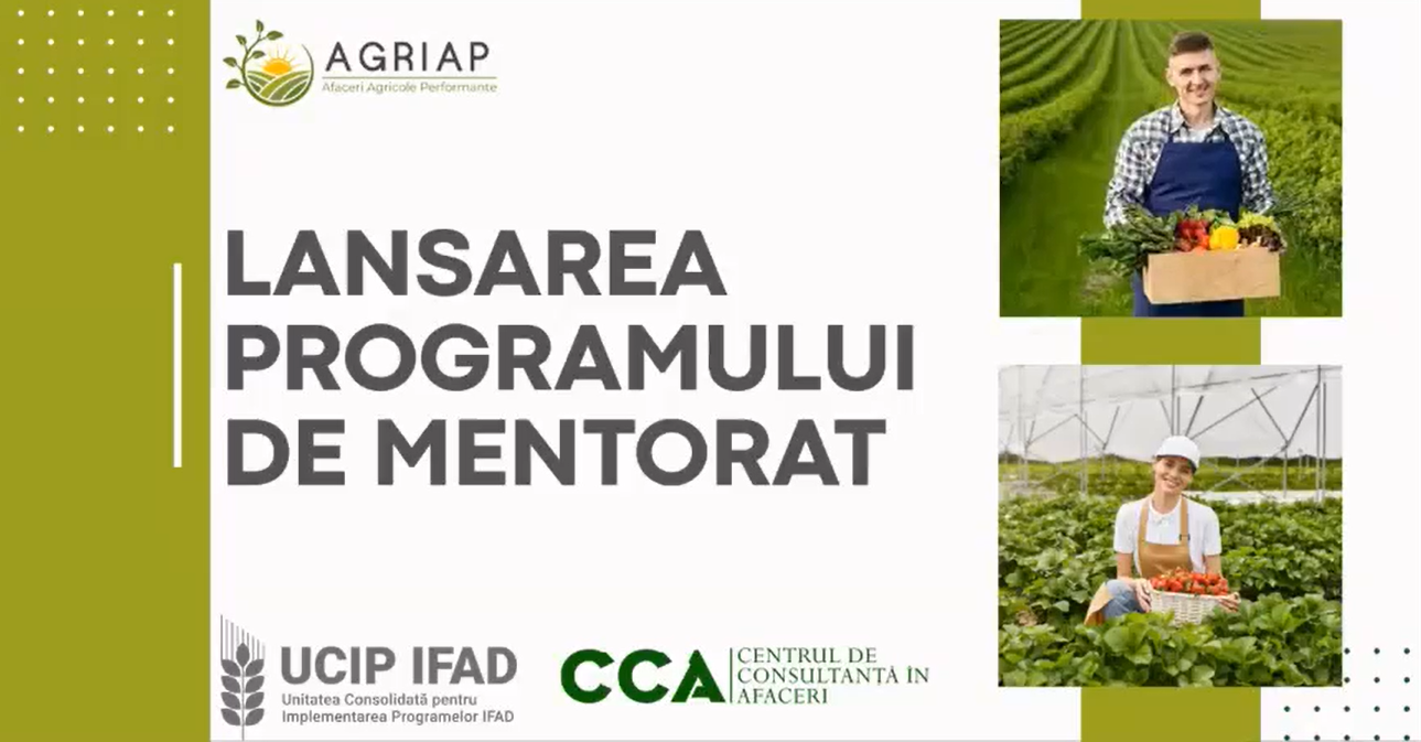 A fost lansat programul de mentorat AGRIAP – suport gratuit pentru accesarea finanțării de către femei și tineri