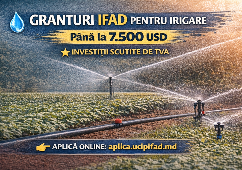 Granturi IFAD pentru echipamente eficiente de irigare